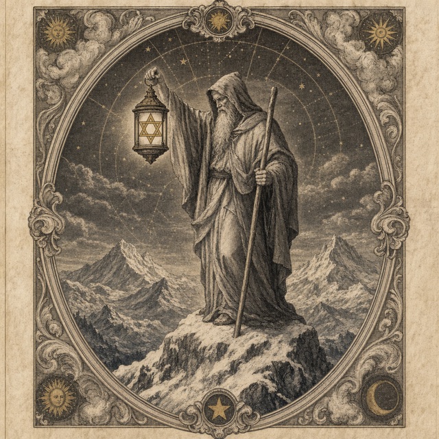 Carta O Eremita (número 9)